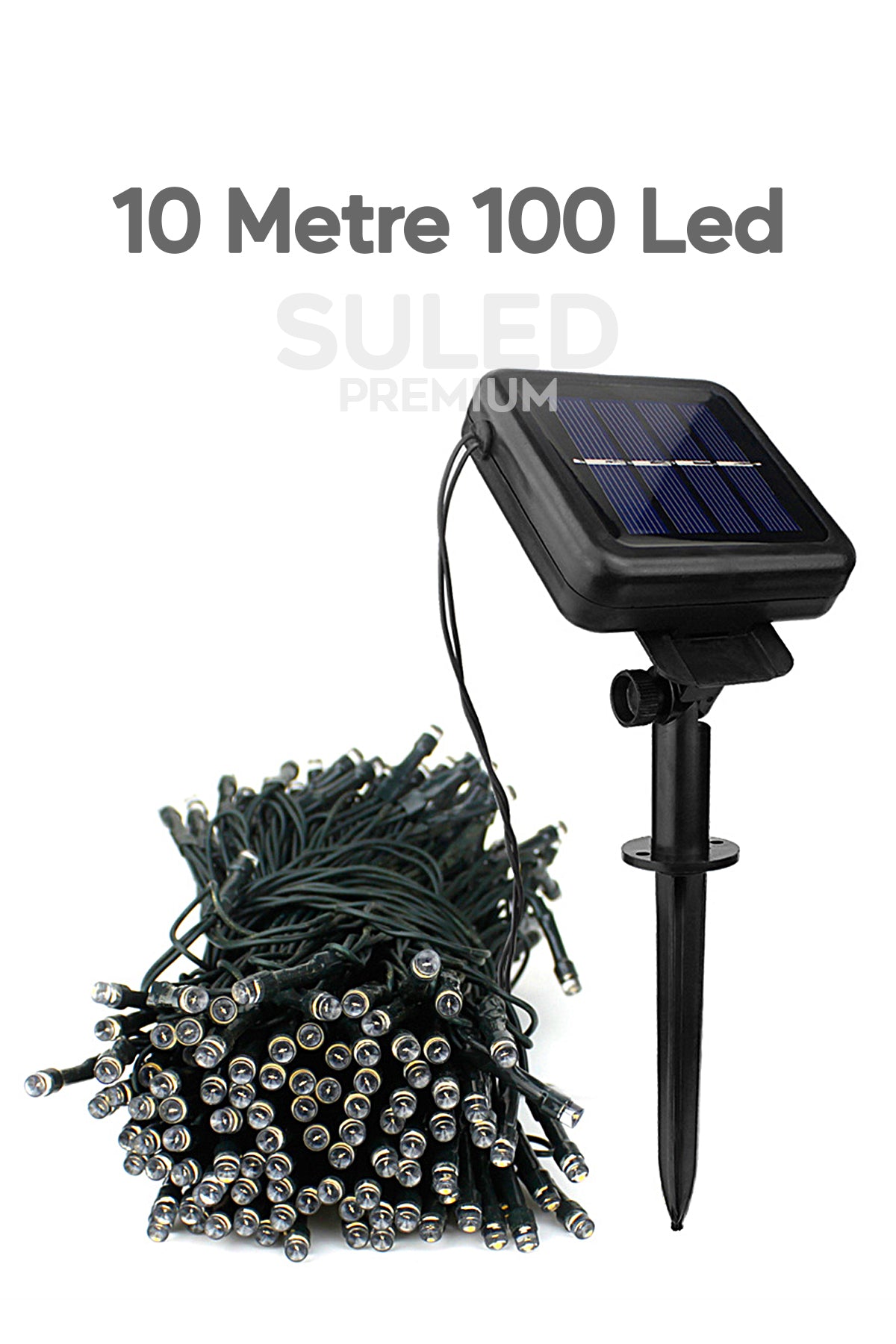 10 Metre Solar Enerjili Dekoratif 100 Led Işık Bahçe Balkon ve Süsleme Ledleri