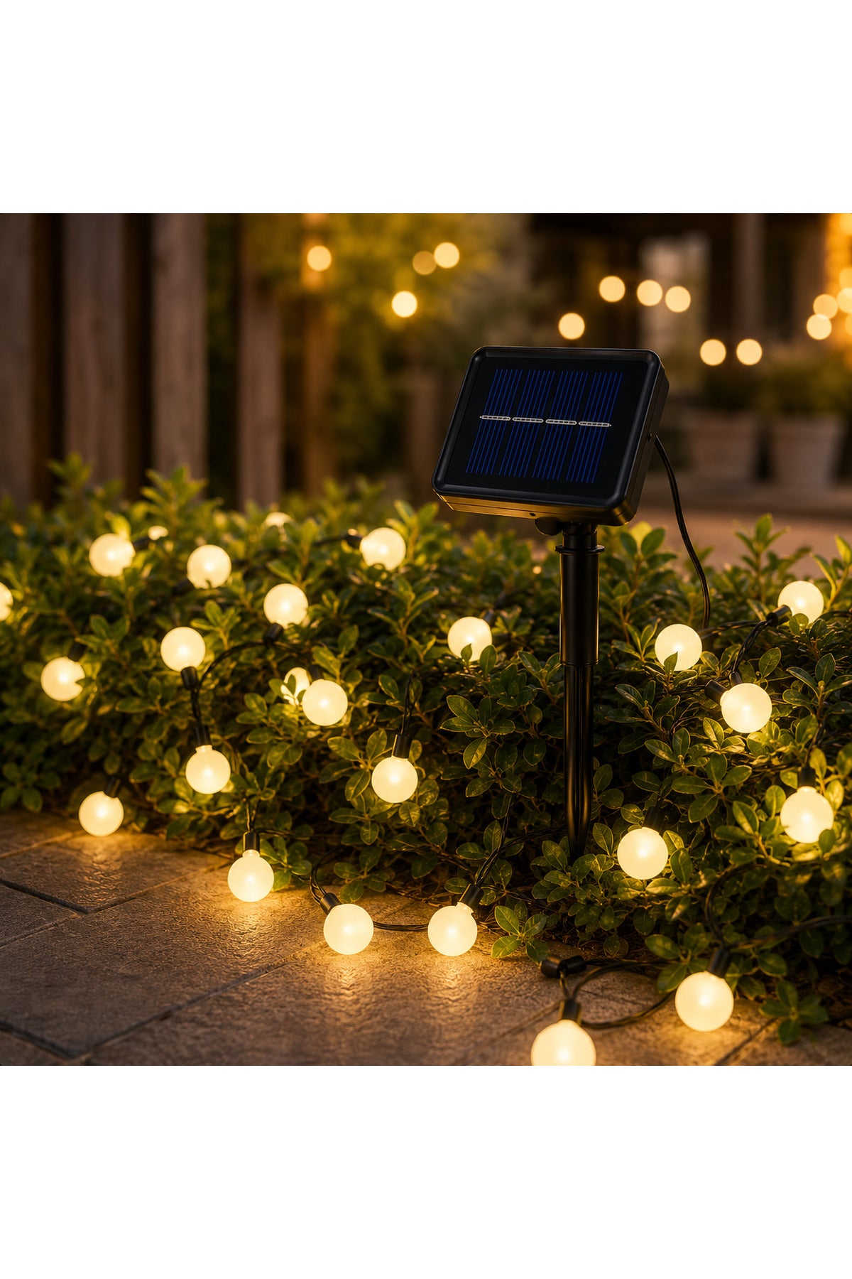 Dekoratif 7 Metre 50 Top Led Solar Balkon Teras Ağaç Bahçe Aydınlatması