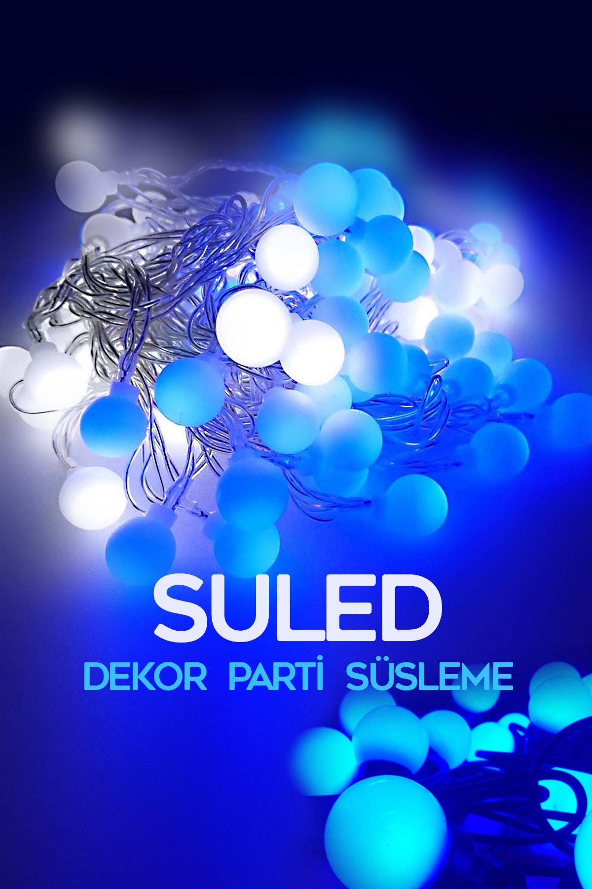 Top Led Pembe Dekor Led Yılbaşı Led Işıkları 5MT Işıkları Top Dize Işıklar Masa Dekorasyon Noel Işık