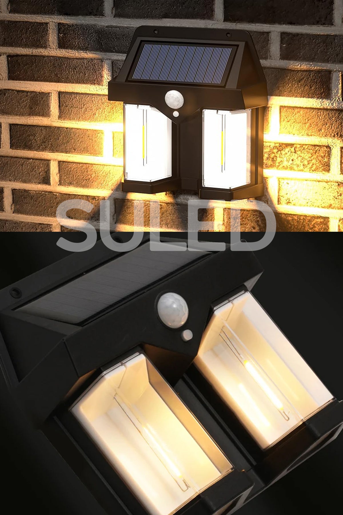 Sensörlü Solar Panelli 3 Modlu Pilli Otomatik Bahçe Aydınlatması Duvar Led Işık