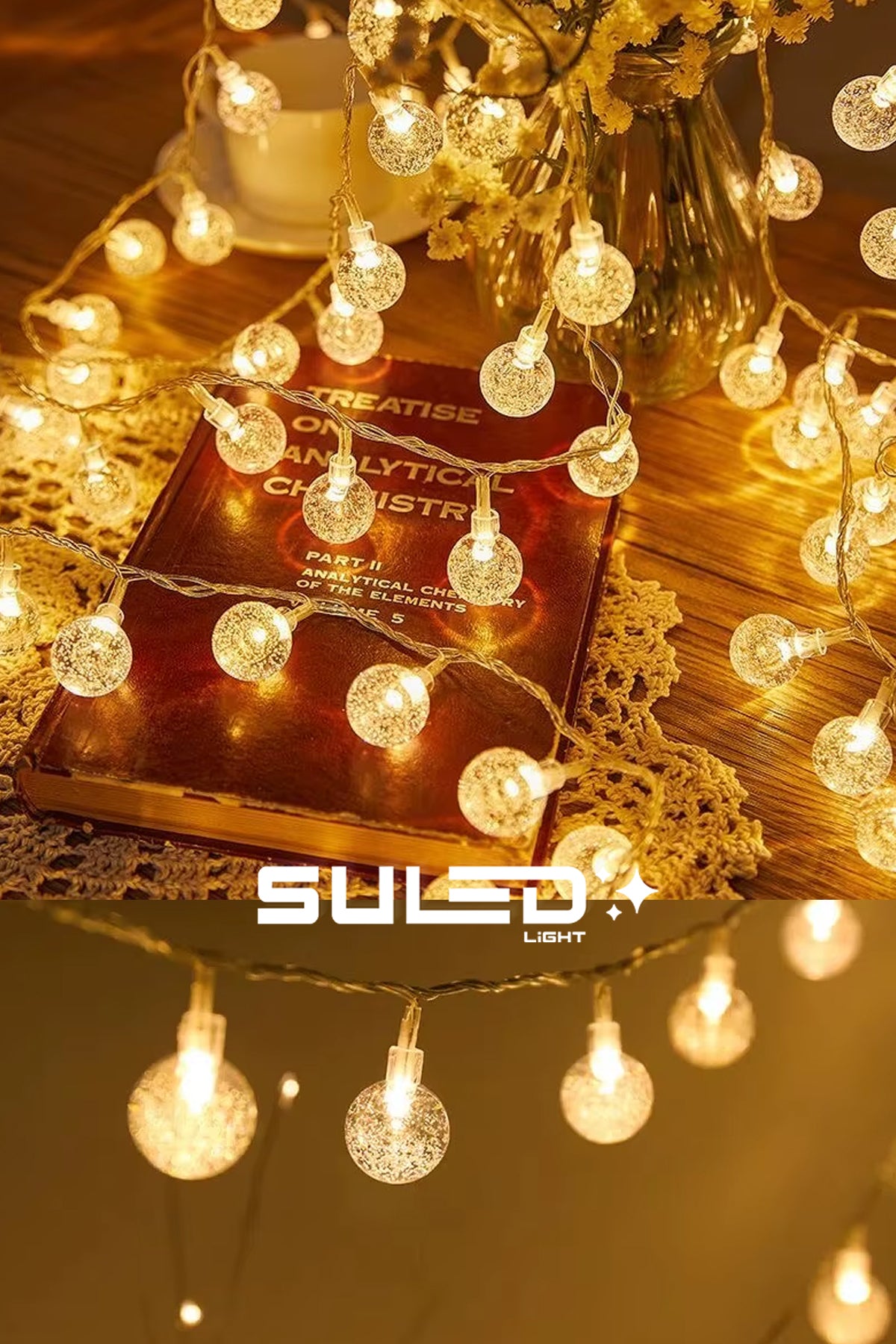 20 Kristal Ledli 220V 4 Metre Dekoratif Aydınlatma Led Işık Gün Işığı İç & Dış Mekan Süsleme