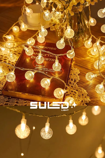 20 Kristal Ledli 220V 4 Metre Dekoratif Aydınlatma Led Işık Gün Işığı İç & Dış Mekan Süsleme