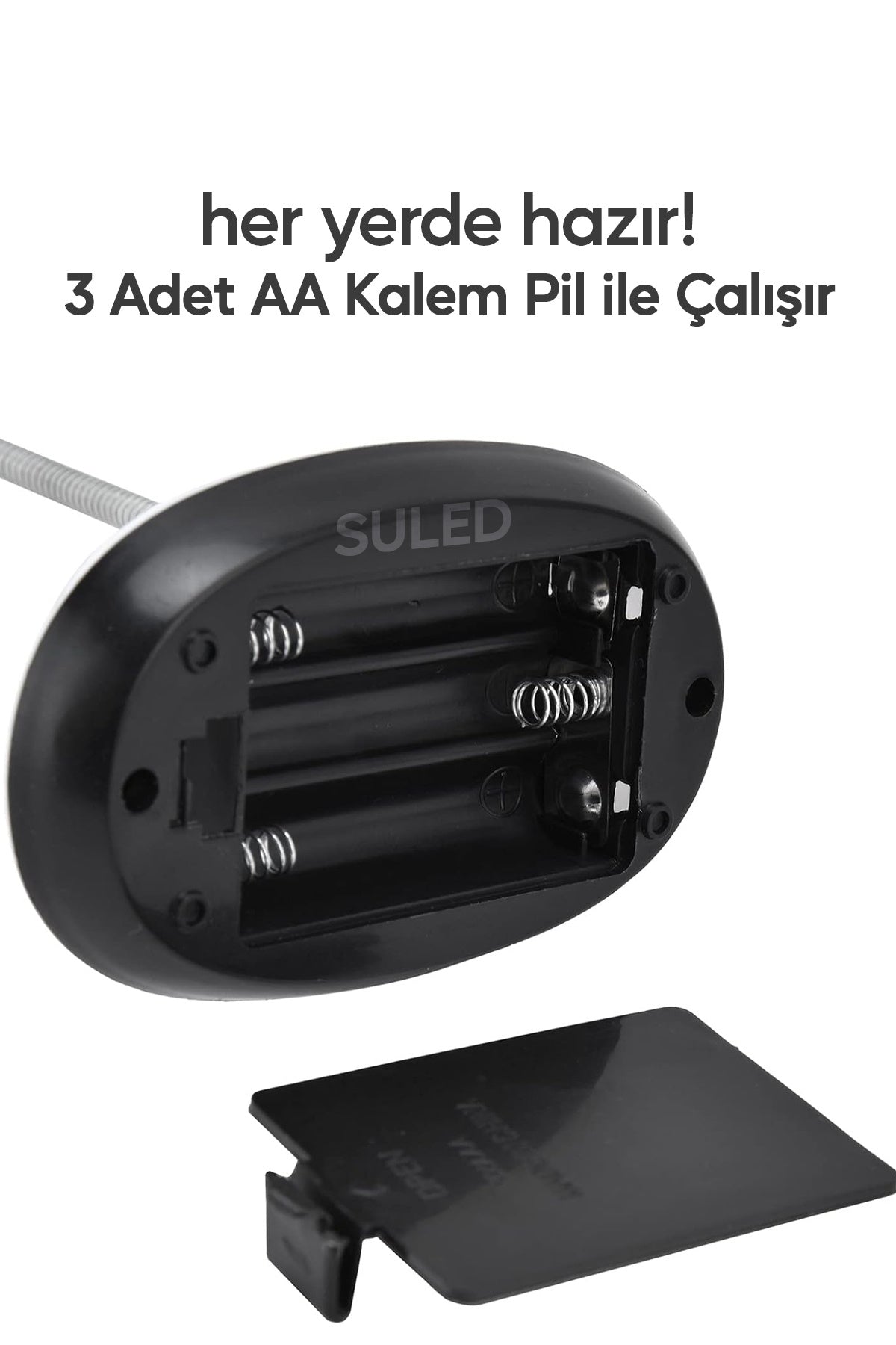 Masa Lambası 4 Renk Beyaz Led Işık Taşınabilir Pilli Güvenli Yönlendirilebilir Esnek Gövdeli