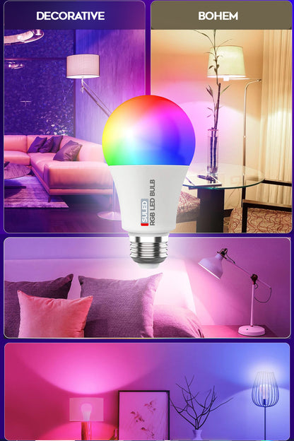 Rgb Led Lamba Kumandalı Ambiyans Aydınlatma 2000 Lümen Tasarruflu Renk Değiştiren Led Işık