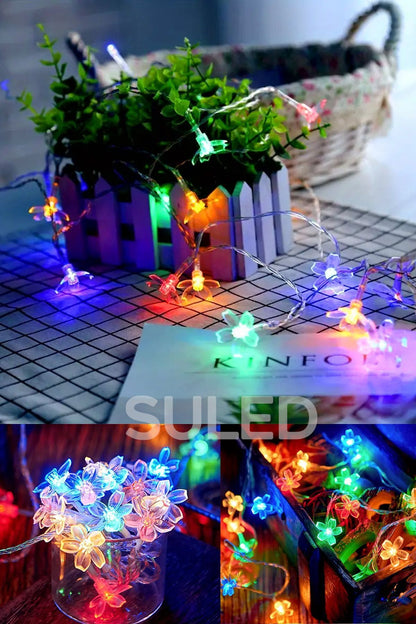 RGB 5 Metre Gül Led 20 Led 220V Fişli Tak Çalıştır Dekoratif İç ve Dış Mekan Süsleme Işığı