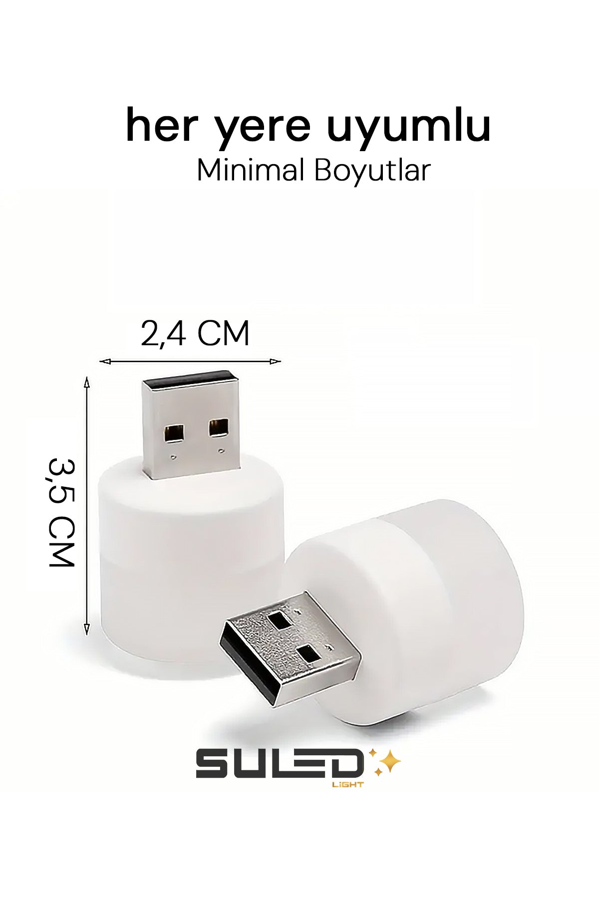 Minilight 6 Adet USB Soft Işık 1W Beyaz Renk Taşınabilir 6'lı Led Işık