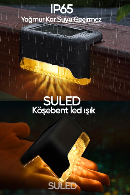 Köşebent Bahçe Aydınlatması Solar Panelli Gün Işığı Led Işık Su Geçirmez Merviden Balkon Yol Çit