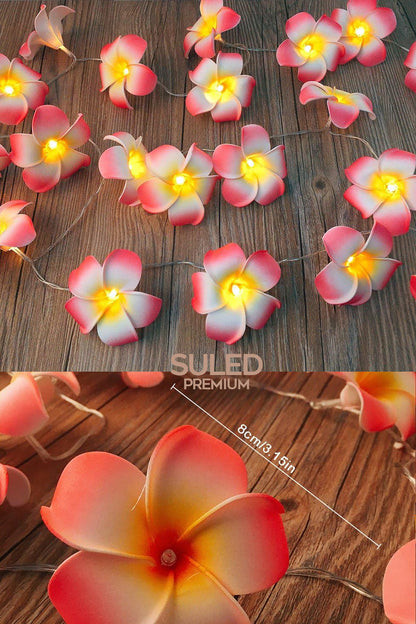 Plumeria Çiçeği Dekoratif Led Işık Ambiyans Ortam Aydınlatması ve Süsleme Ledleri