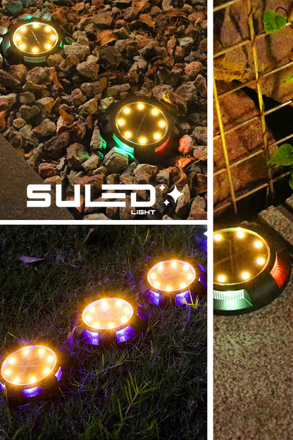 Bahçe Aydınlatma RGB Saplama Led Işık 3'lü Set Solar Güneş Enerjili Otomatik Aydınlatmalı Lamba