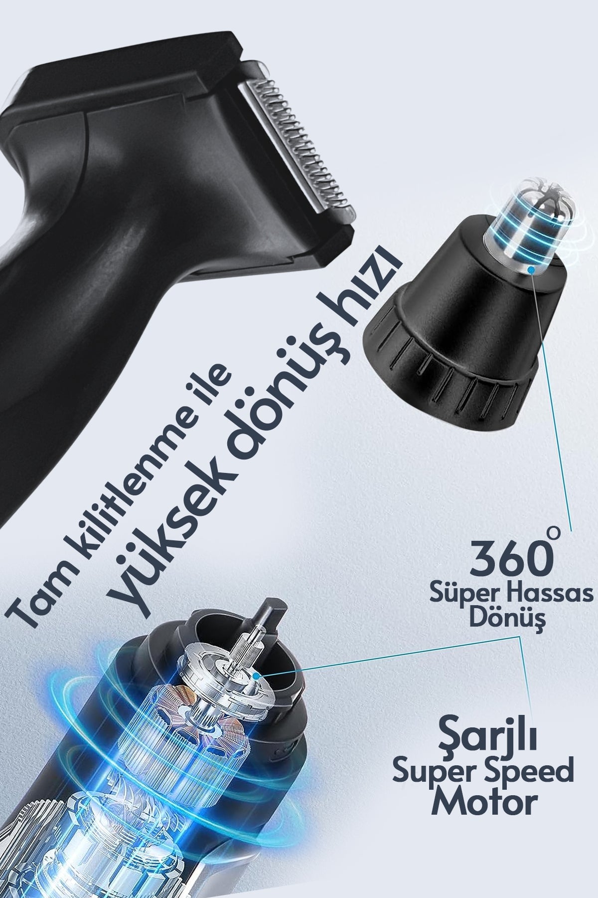 Tıraş Makinesi Şarjlı Seyahat Sakal Vücut Tıraş Makinesi Erkek Kadın Burun Kulak Tüy & Kıl Epilasyon