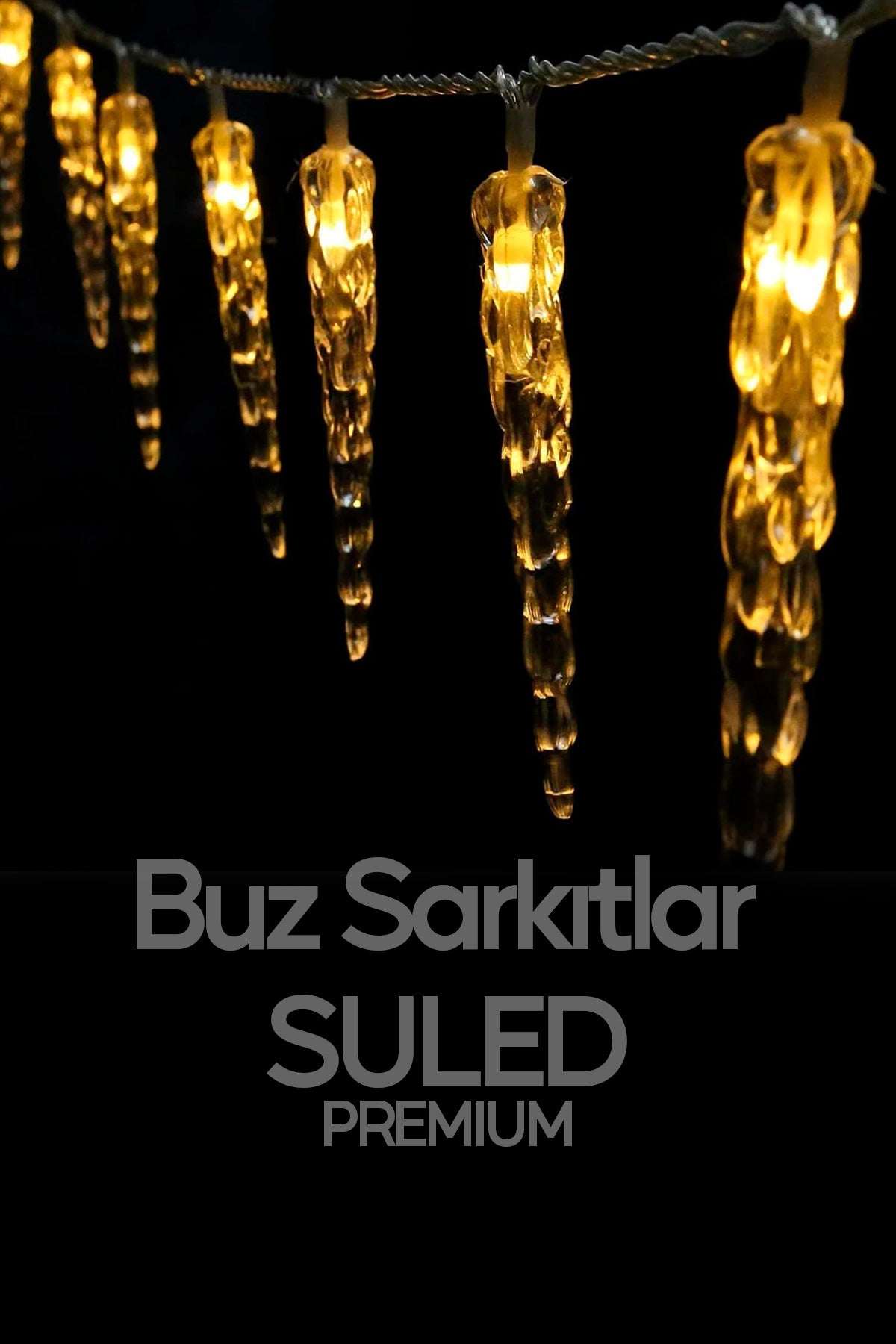 Buz Sarkıt Led Süsleme Işığı 4 Metre 20 Led 220V Fişli Dekoratif Aydınlatma Süs Tak Çalıştır