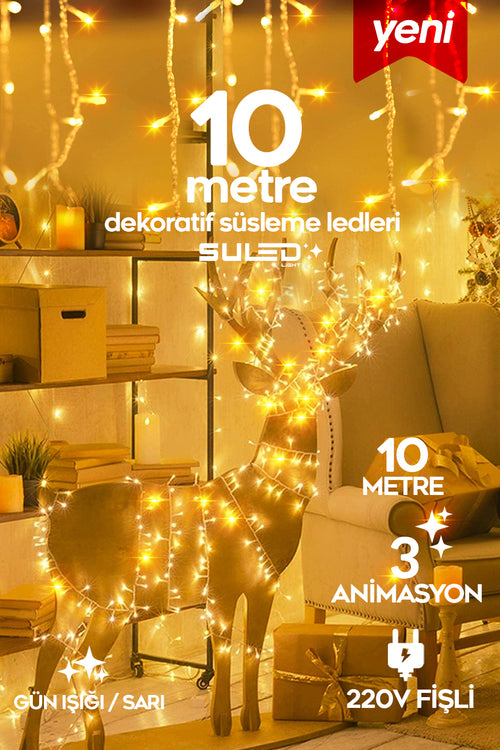 10 Metre Modlu Ambiyans İç & Dış Mekan Süsleme Işığı 220V Bahçe Ev Led Işık