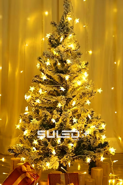 3 Metre 10 Led Yıldız led Işık 220V Fişli Gün Işığı Dekoratif Ortam Süsleme Işığı İç Dış Mekan
