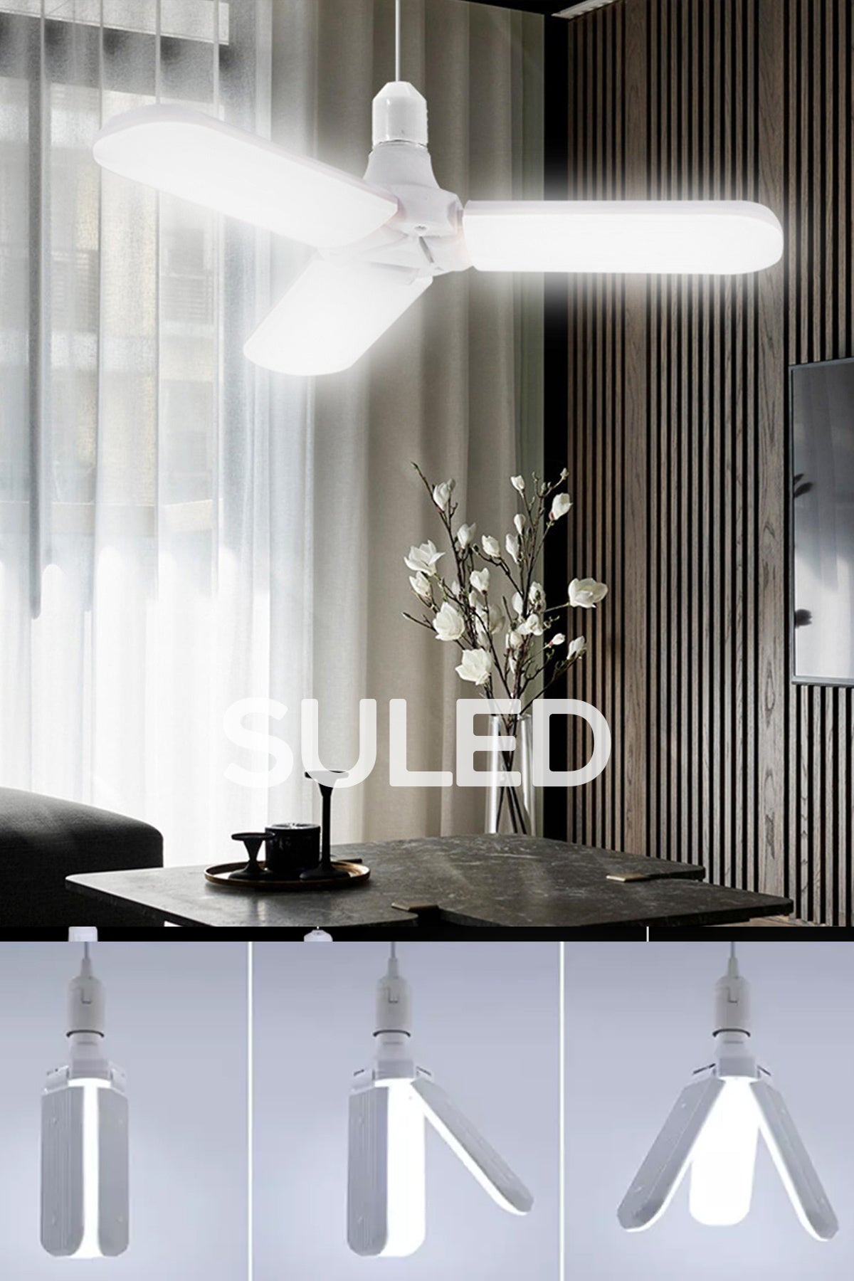 Sl-6347 Pervane Ampul 40-45w Yeni Nesil Beyaz Led Ampul 3 Modlu Ultra Güçlü Pro