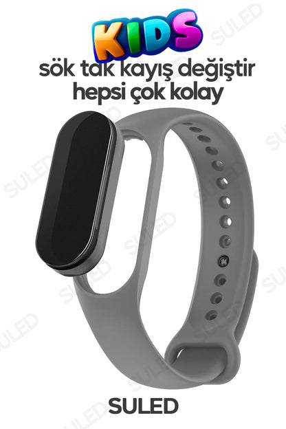 Akıllı Çocuk Kol Saati Güvenli Led Su Geçirmez Silikon Dokunmatik Süper Kahraman Figürlü
