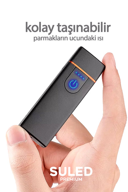 Şarjlı Çakmak USB Şarjlı Pro Serisi Kamp Çakmağı Rüzgardan Etkilenmez