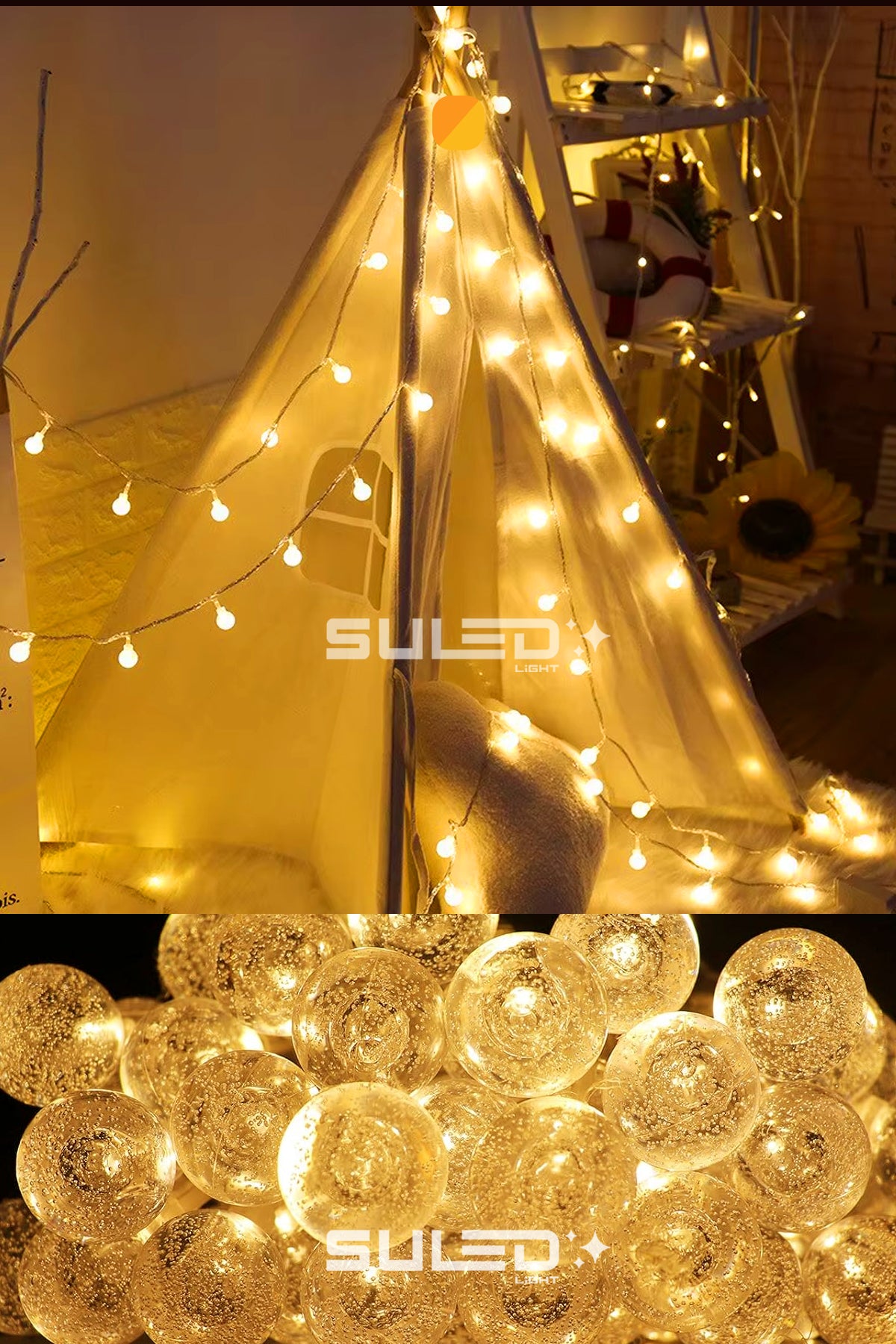 20 Kristal Ledli 220V 4 Metre Dekoratif Aydınlatma Led Işık Gün Işığı İç & Dış Mekan Süsleme