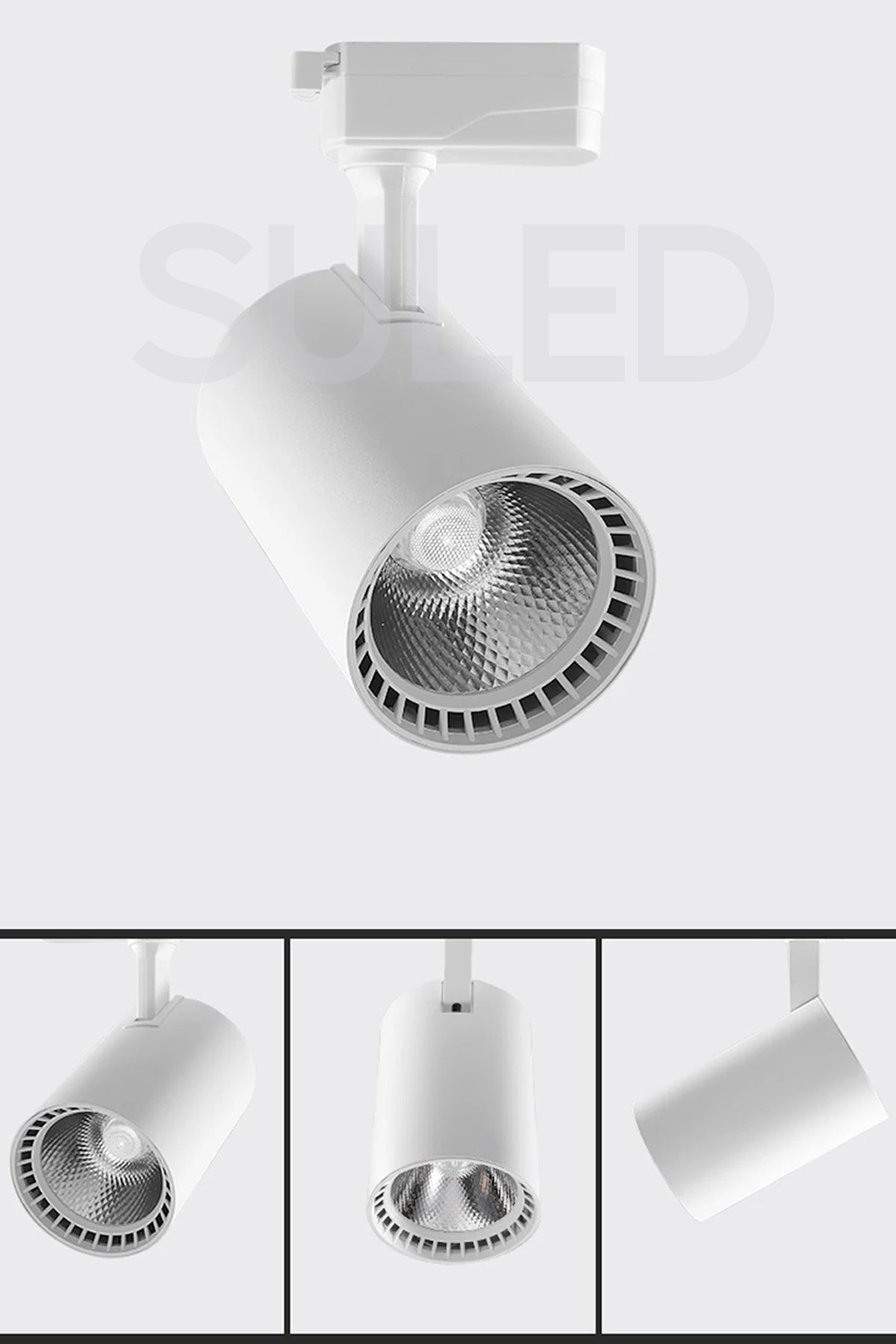 Ray Spot Işık Beyaz Kasa - Gün Işığı 360/90 Dönebilen 30W Ray Spotu Led Işık Pro 220V