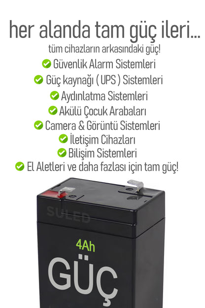 4ah Bakımsız Kuru Akü