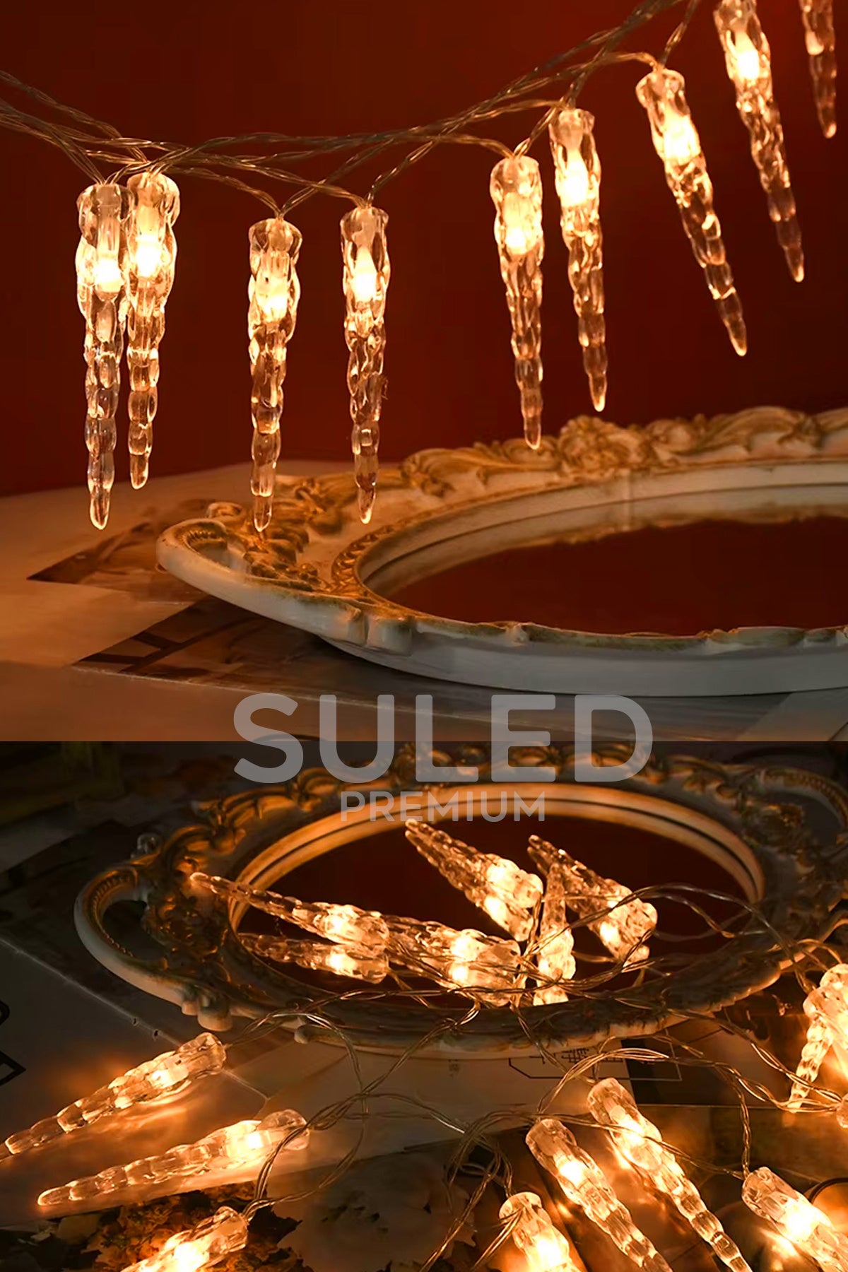 Buz Sarkıt Led Süsleme Işığı 4 Metre 20 Led 220V Fişli Dekoratif Aydınlatma Süs Tak Çalıştır