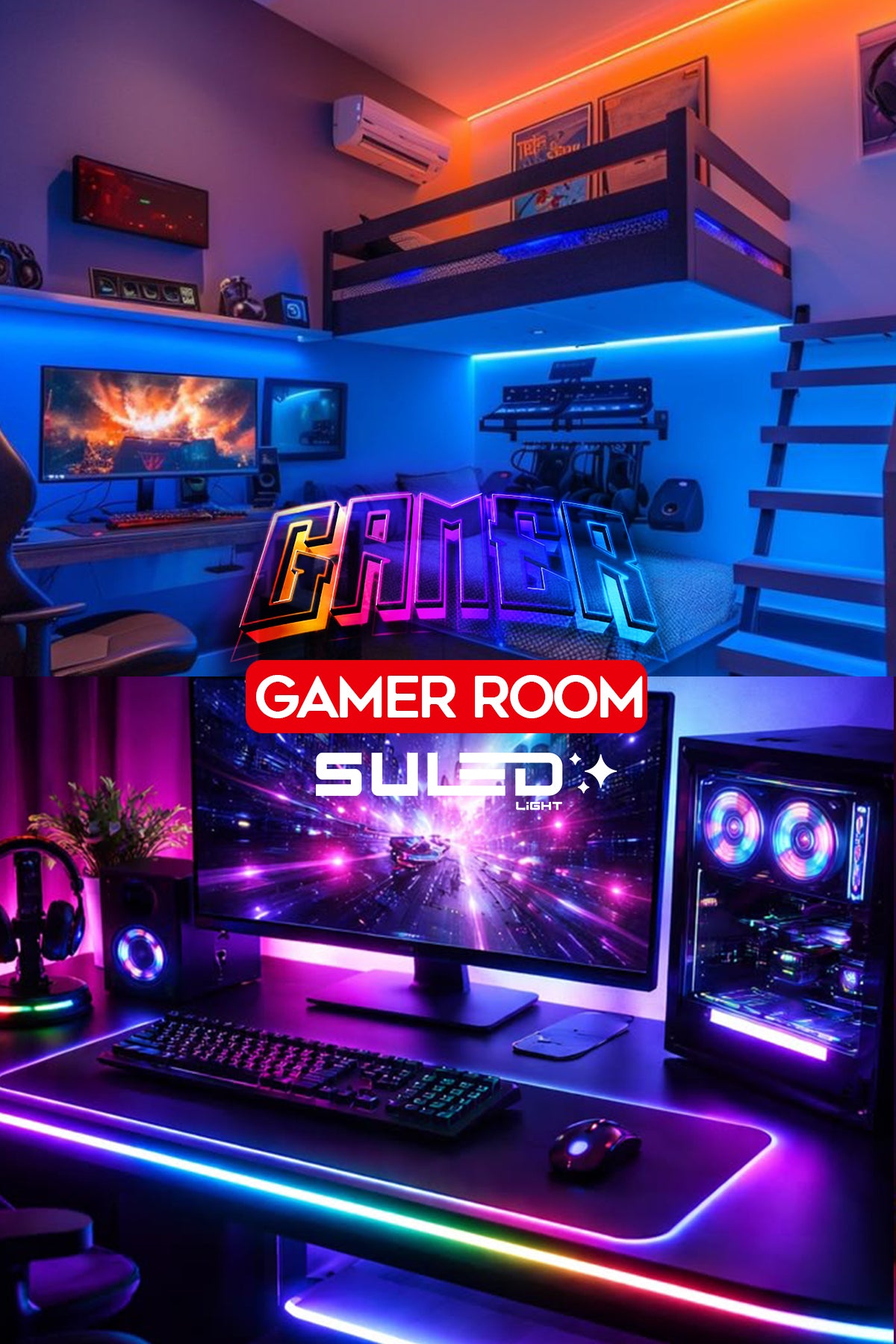 Gamer Led 1 Metre RGB Şerit LED Bluetooth ve Uygulama Kontrollü USB Oyuncu Aydınlatması
