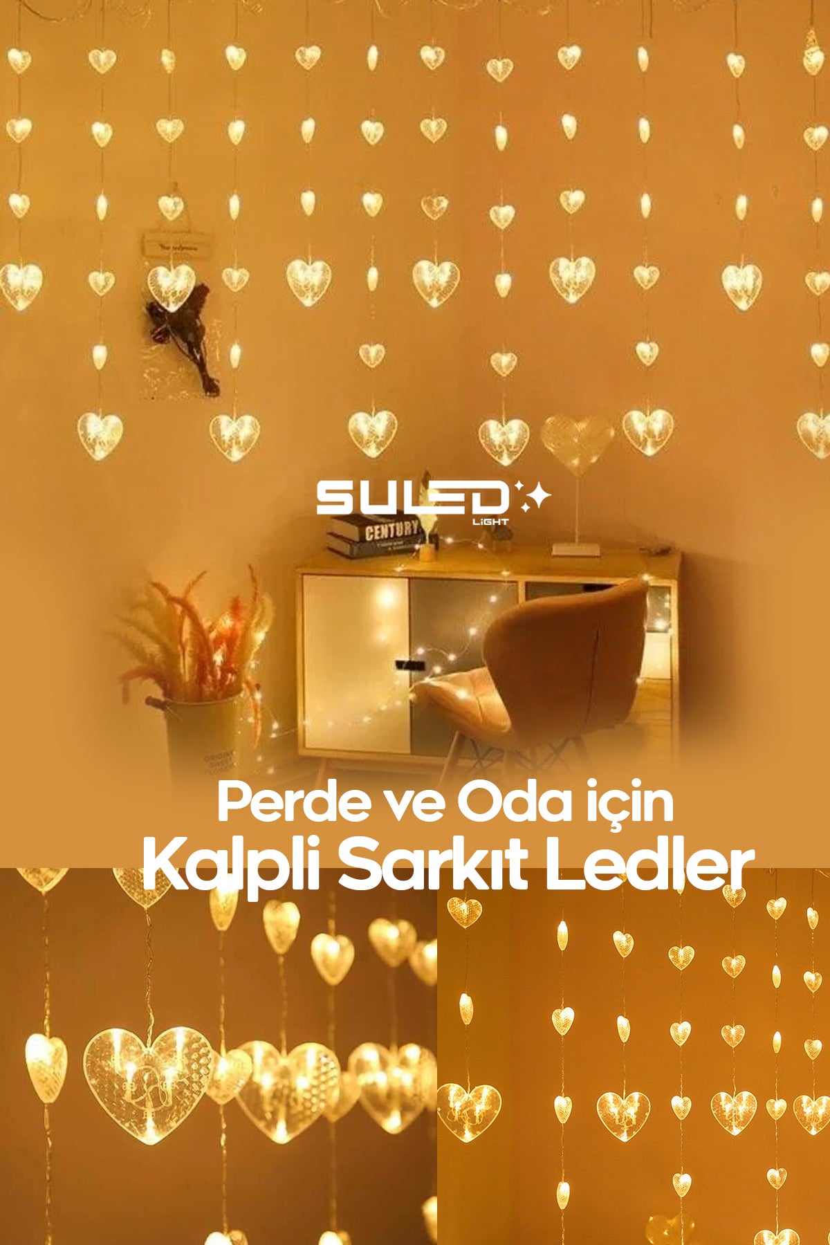 Kalpli Sarkıtlar 2,5 Metre 220V Gün Işığı Dekoratif Perde, Cam, Oda Süsleme Led Işıkları