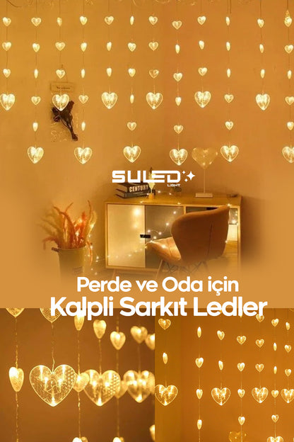 Kalpli Sarkıtlar 2,5 Metre 220V Gün Işığı Dekoratif Perde, Cam, Oda Süsleme Led Işıkları