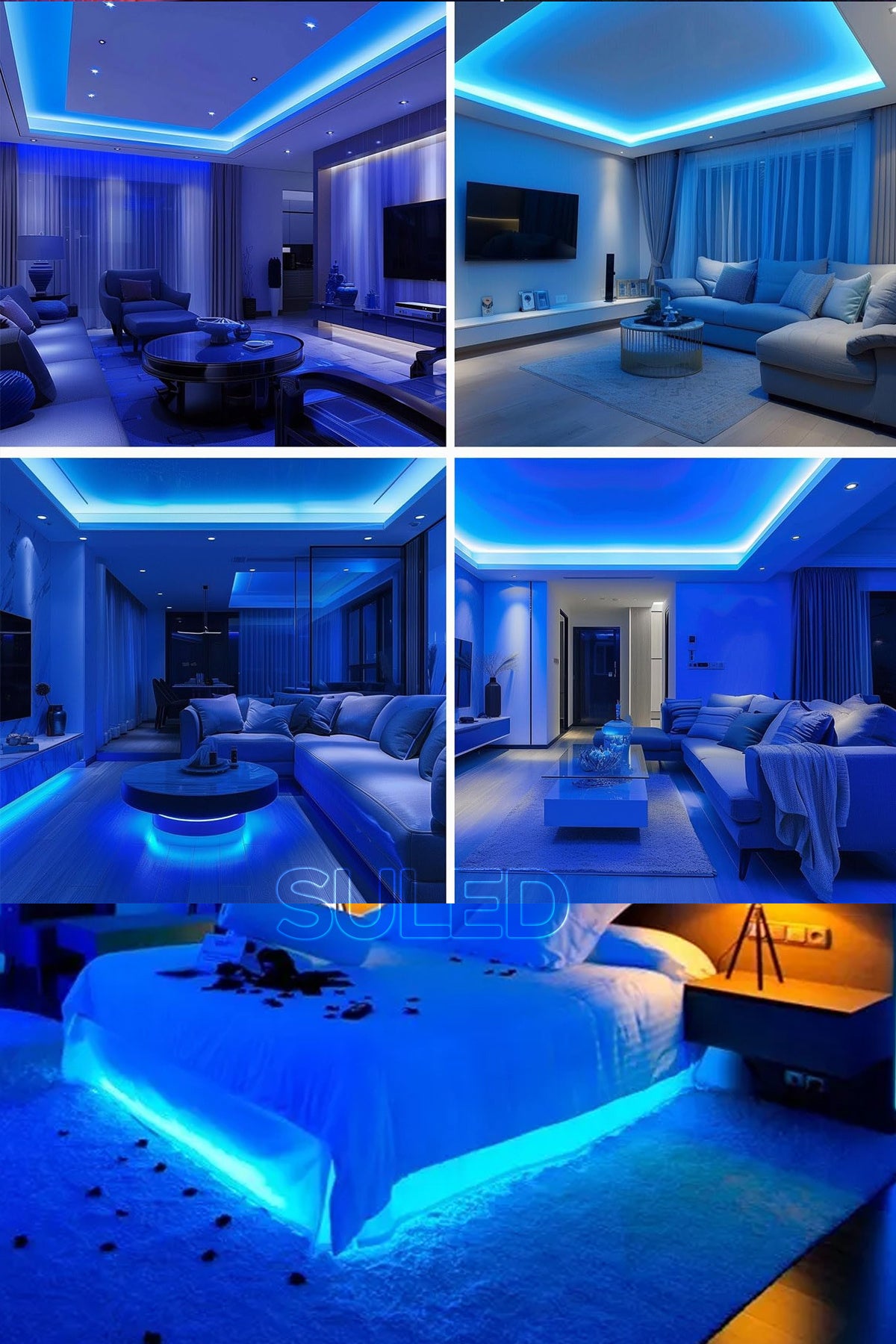 Şerit Led 5 Metre Beyaz Işık 3 Çipli Pro Ambiyans Aydınlatma Mutfak Salon Yatak Odası Led Işık