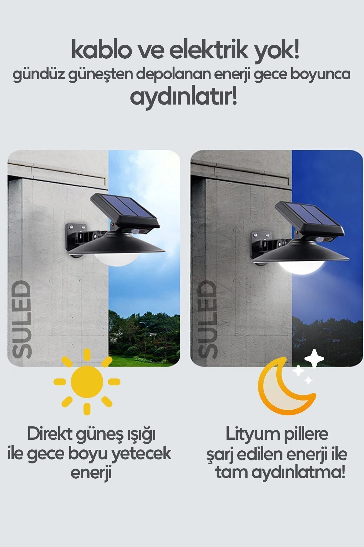 Sensörlü Solar Bahçe Aydınlatması 3Modlu A+ Kumandalı 30W Retro Stil 360* Dekorasyon Bahçe Led Işık