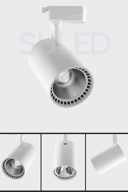 Ray Spot Işık Beyaz Kasa - Beyaz Işık 360/90 Dönebilen 30W Ray Spotu Led Işık Pro 220V