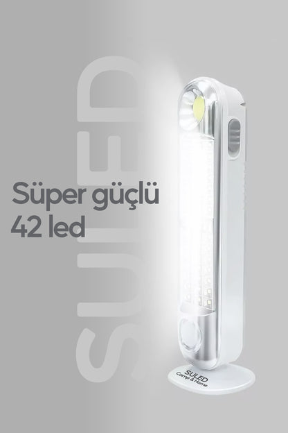 Acil Durum Led & Kamp Lambası Güneş Şarjlı Işıldak 2 Kademeli Aydınlatma Tamir Ev Kamp El Feneri
