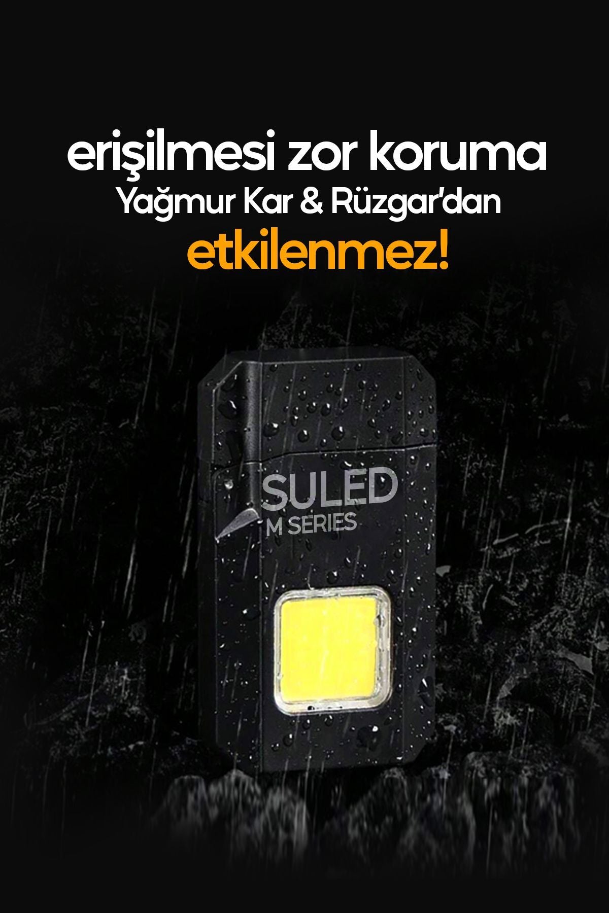 Şarjlı Çakmak USB Şarjlı LED Fener M Serisi Kamp Çakmağı COB Led CE Rüzgardan Etkilenmez