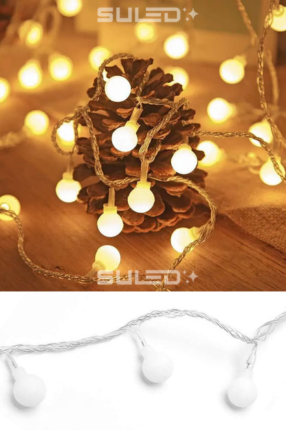 Preoo 2 Metre 10'lu Dekoratif Led Top Işıklar Pilli Ambiyans Işıkları Oda Bahçe ve Dekor