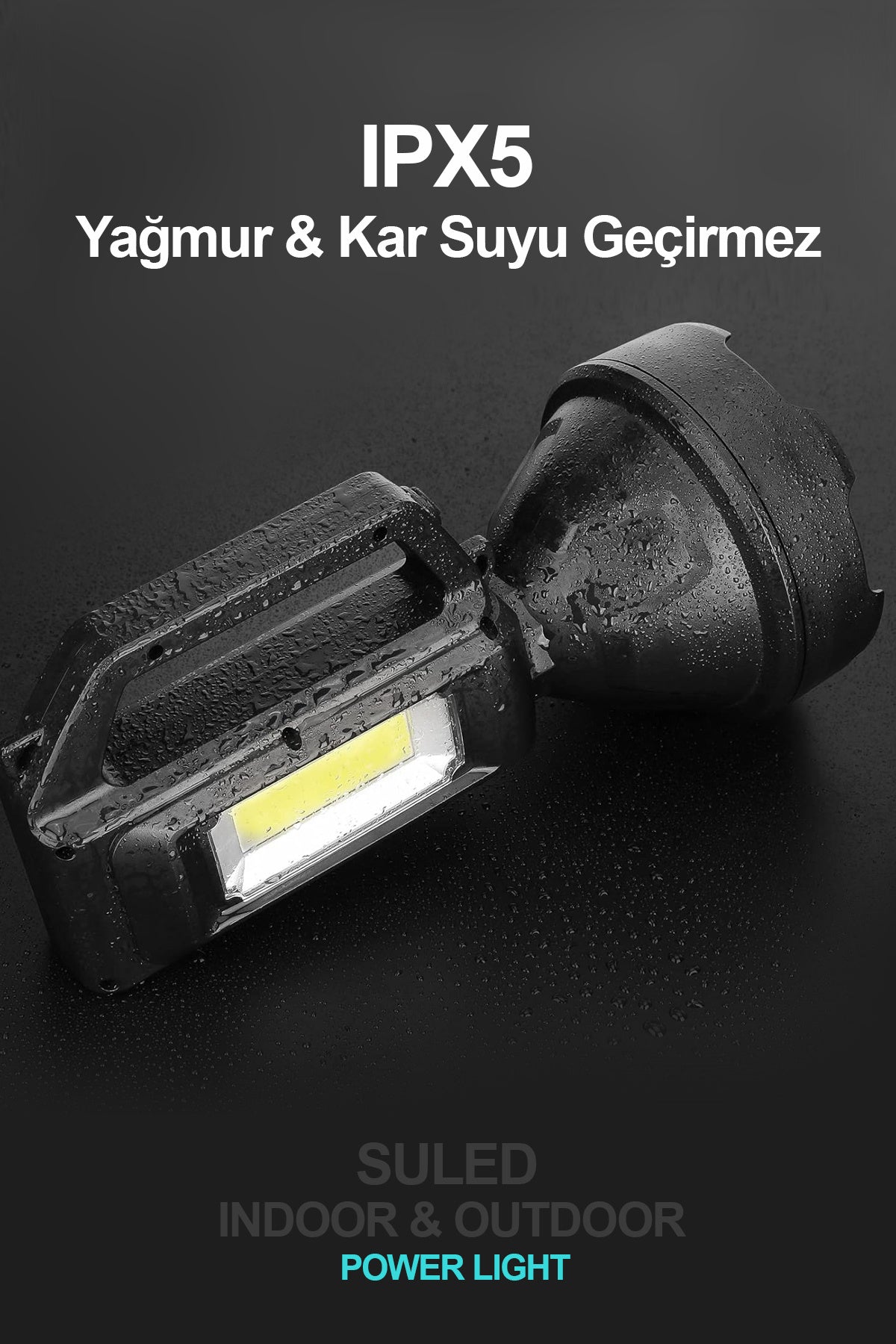 Şarjlı Led EL FENERİ LED IŞIK Solar Şarjlı USB Power Bank Özellikli Multi Fonksiyonlu Kamp Lambası
