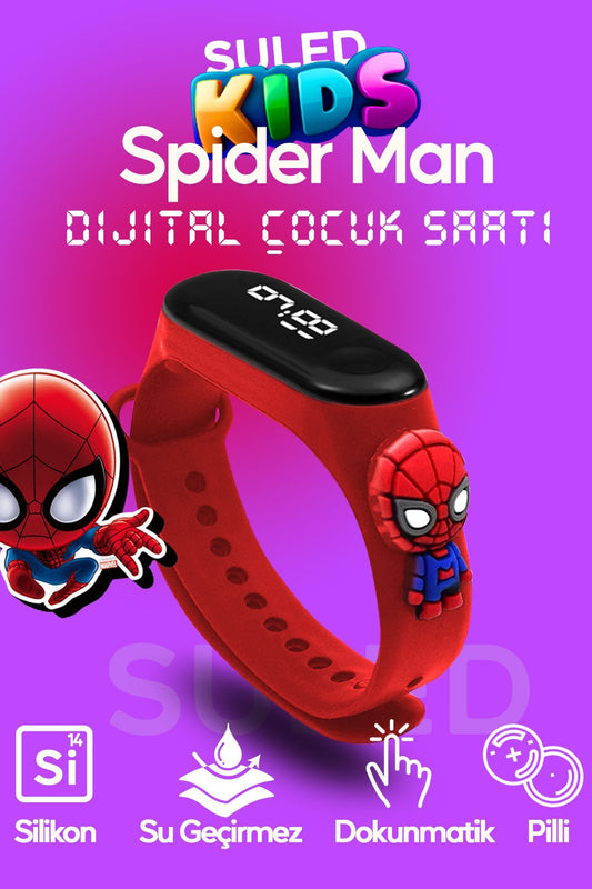 Akıllı Çocuk Kol Saati Güvenli Led Su Geçirmez Silikon Dokunmatik Süper Kahraman Figürlü