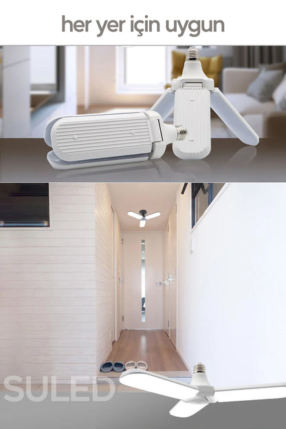 Sl-6347 Pervane Ampul 40-45w Yeni Nesil Beyaz Led Ampul 3 Modlu Ultra Güçlü Pro