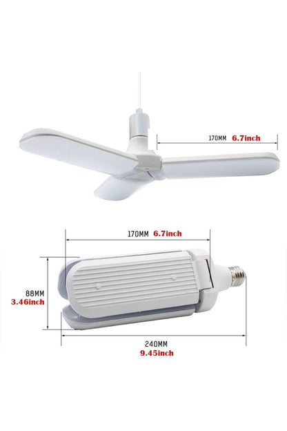 Sl-1019 Pervane Ampül 40-45 W 3 Kollu Katlanır Pervane Led Ampül Tasarruflu Kanatlı Led