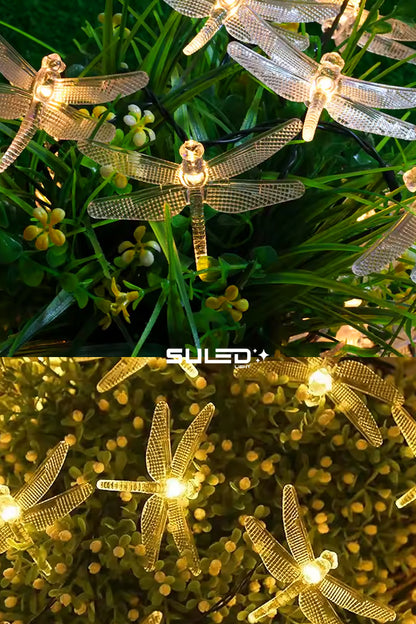 Yusufçuk Led Işıklar 5 Metre Solar Enerjili Bahçe Aydınlatması Led Işık Gün Işığı Dekoratif Led