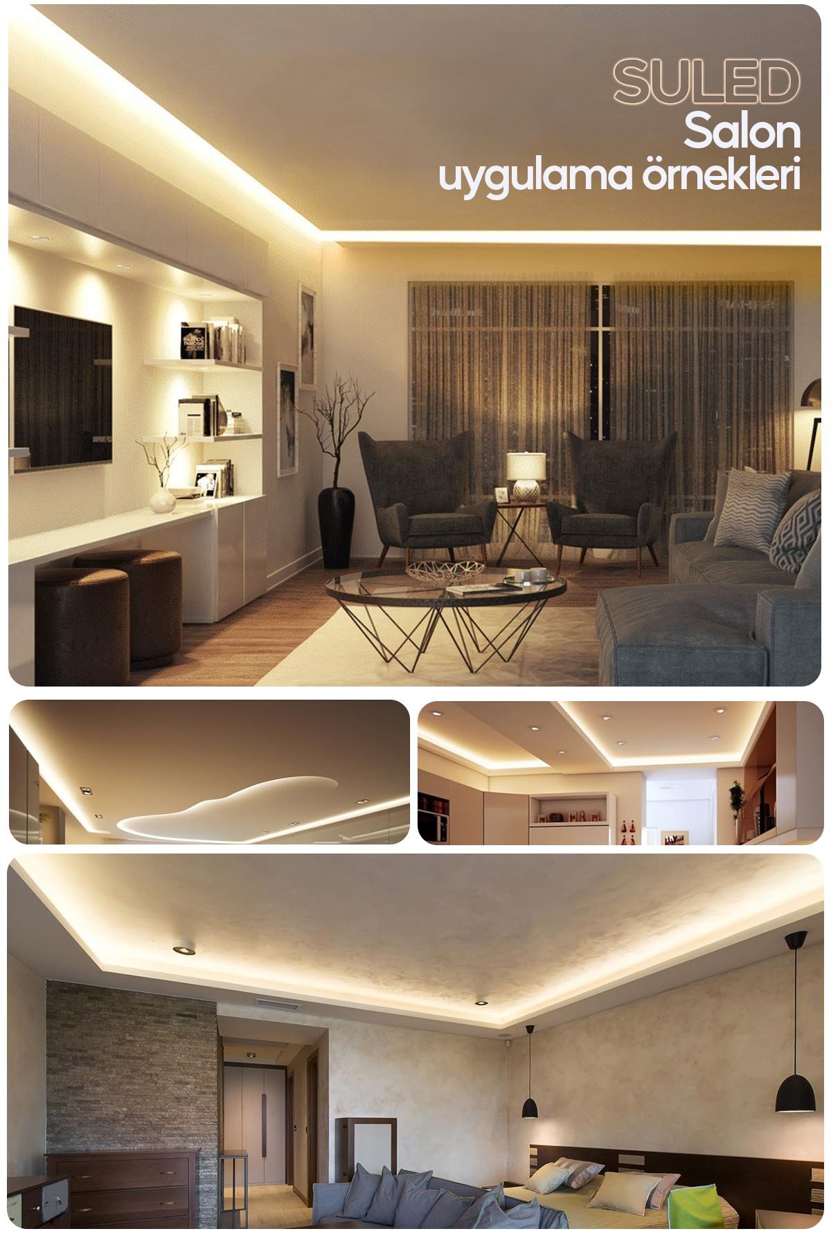 Şerit Led 5 Metre Beyaz Işık 3 Çipli Pro Ambiyans Aydınlatma Mutfak Salon Yatak Odası Led Işık