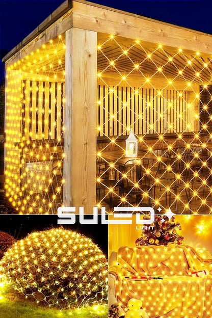 2X2 Metre Ağ Led Işık Gün Işığı 220V Fişli Dekoratif Led Işık İç & Dış Mekan Süsleme Parti Ambiyans