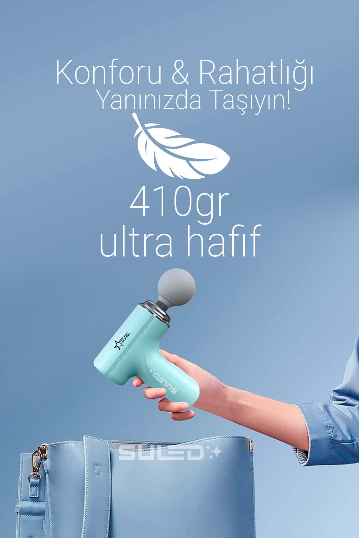 Masaj Cihazı Masaj Tabancası Masaj Pro 2 Type-C USB Şarjlı 4 Başlıklı 6 Kademeli Masaj Aleti Sessiz