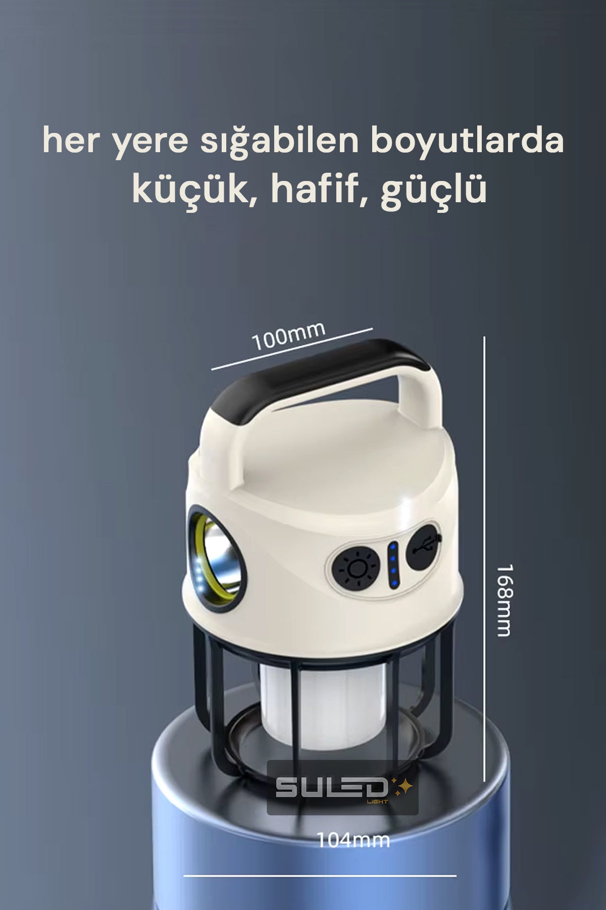 Light Pro2 Işıldak Profesyonel Kamp Lambası ve Fener Şarjlı USB Powerbank Özellikli