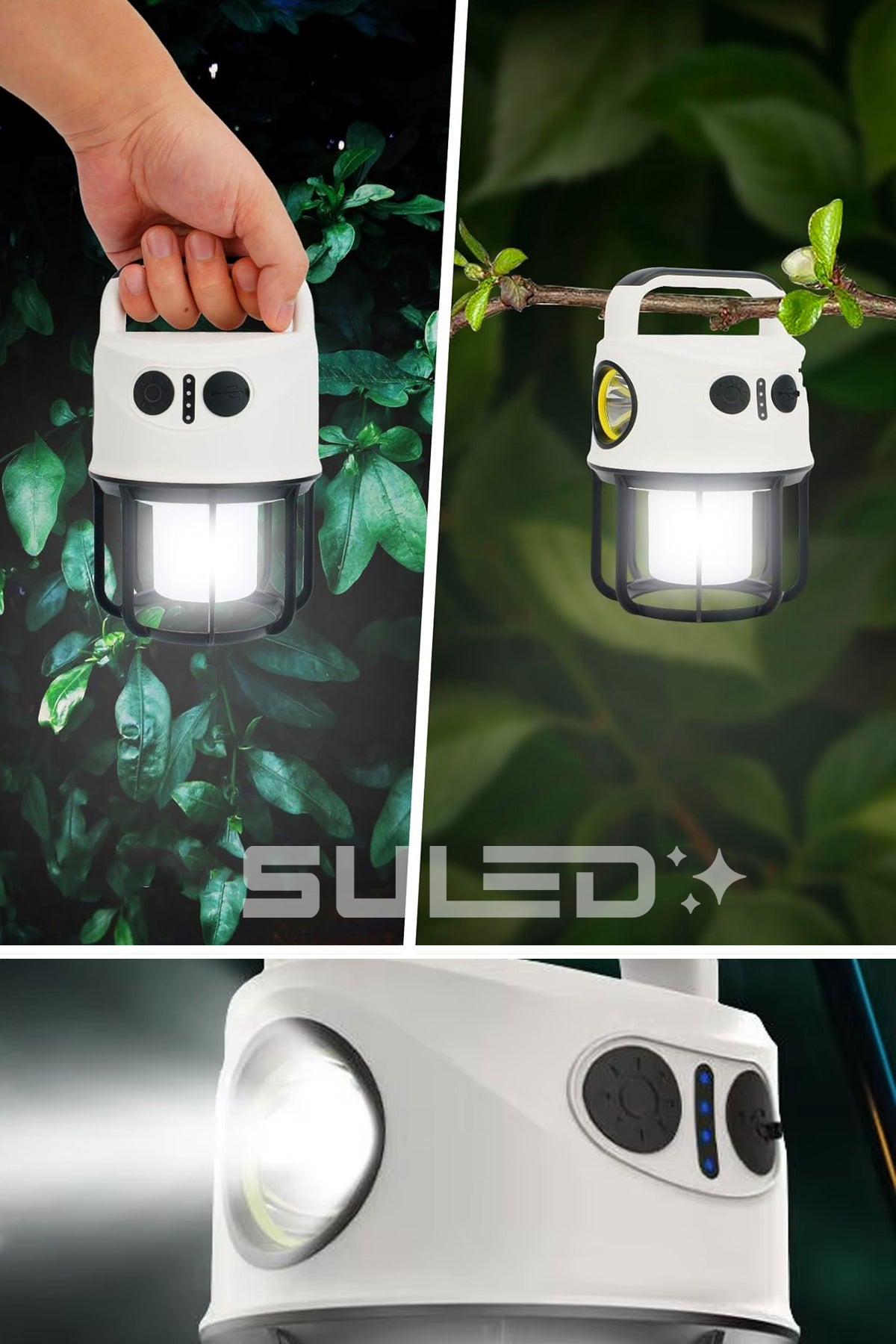 Light Pro2 Işıldak Profesyonel Kamp Lambası ve Fener Şarjlı USB Powerbank Özellikli