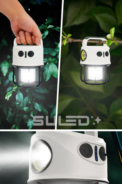 Light Pro2 Işıldak Profesyonel Kamp Lambası ve Fener Şarjlı USB Powerbank Özellikli