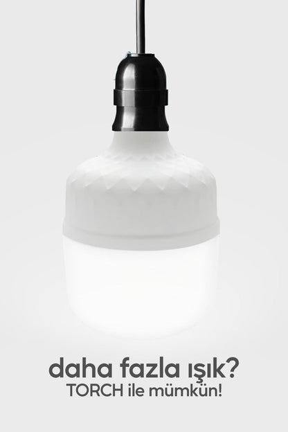 50w Torch Büyük Ampül 3 Adet Ultra Güçlü Led Işık Tasarruflu 6500k Beyaz Işık Büyük Ampül E27