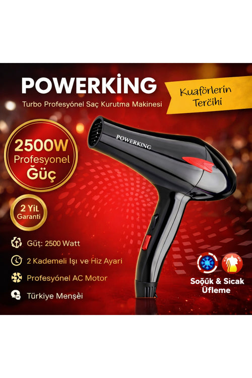 2500W profesyonel turbo saç kurutma fön makinesi