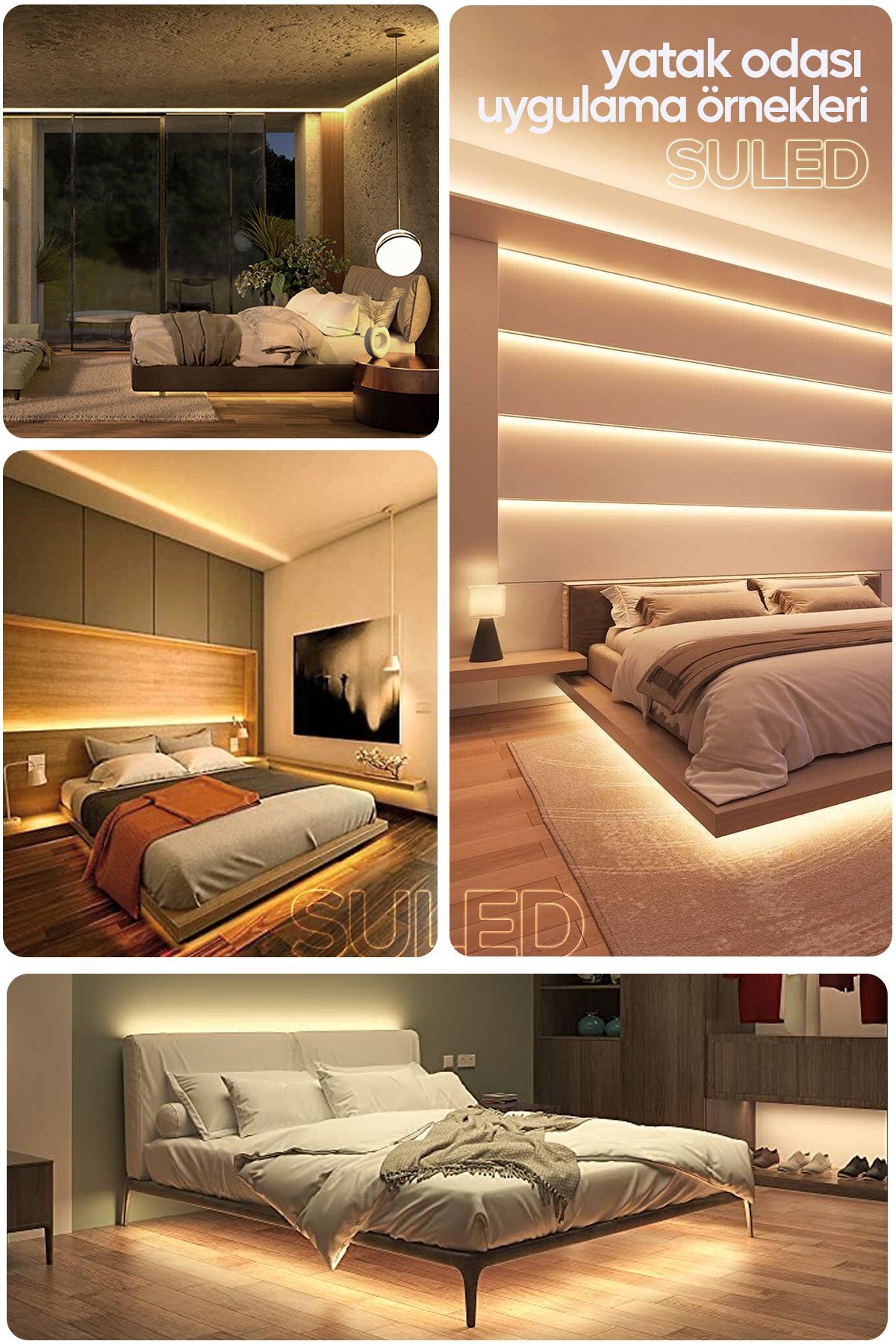 Şerit Led 5 Metre Beyaz Işık 3 Çipli Pro Ambiyans Aydınlatma Mutfak Salon Yatak Odası Led Işık