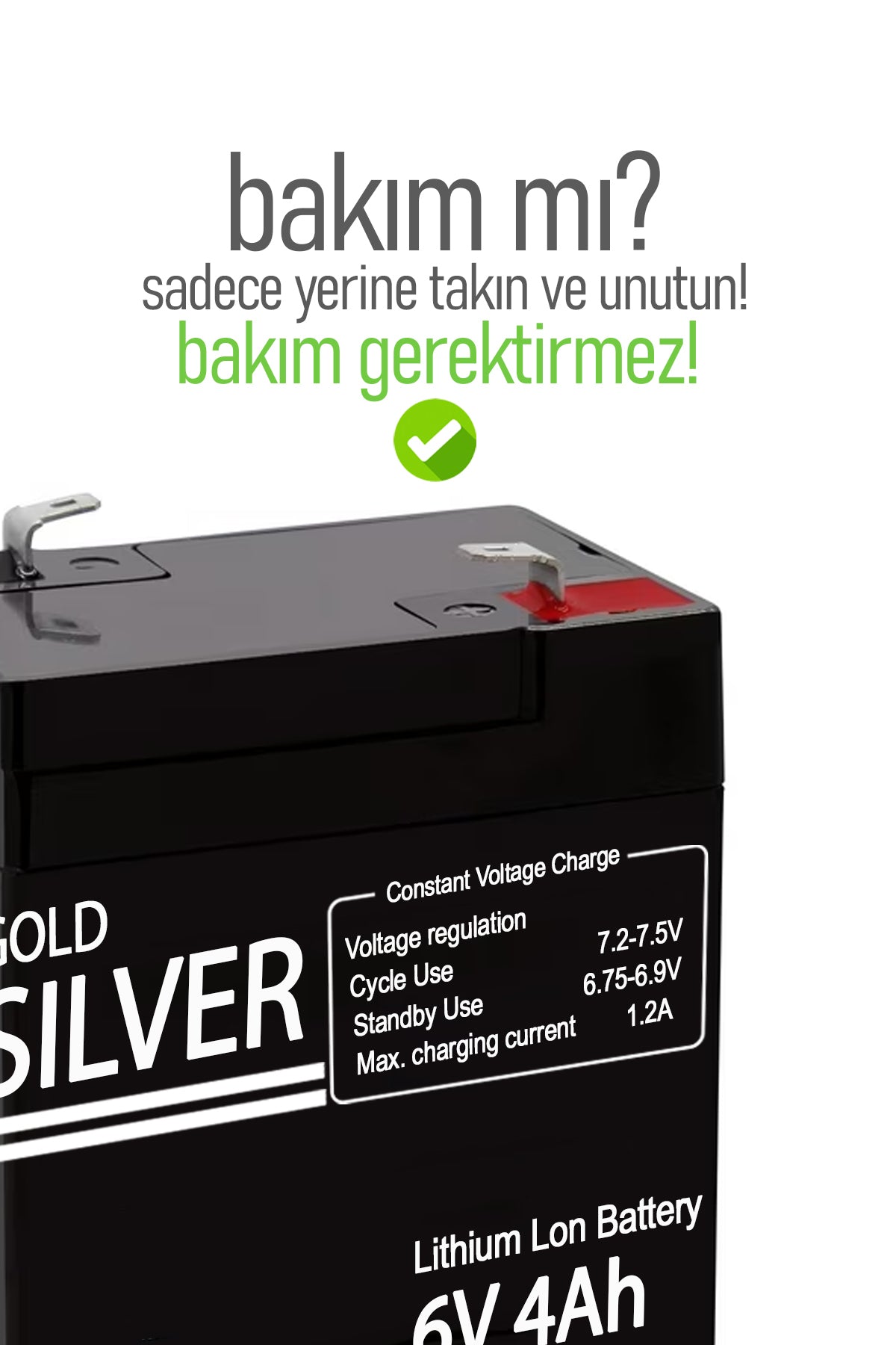4ah Bakımsız Kuru Akü