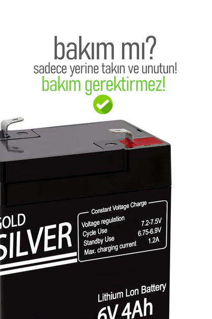 4ah Bakımsız Kuru Akü