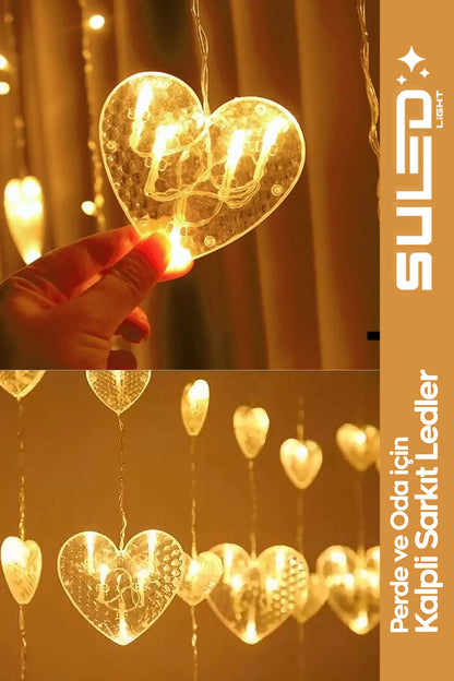 Kalpli Sarkıtlar 2,5 Metre 220V Gün Işığı Dekoratif Perde, Cam, Oda Süsleme Led Işıkları